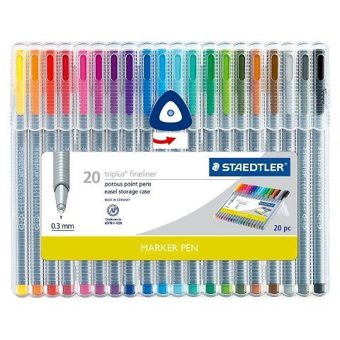 Amazon.com : Staedtler Triplus Fineliner Porous Point Marker Pens